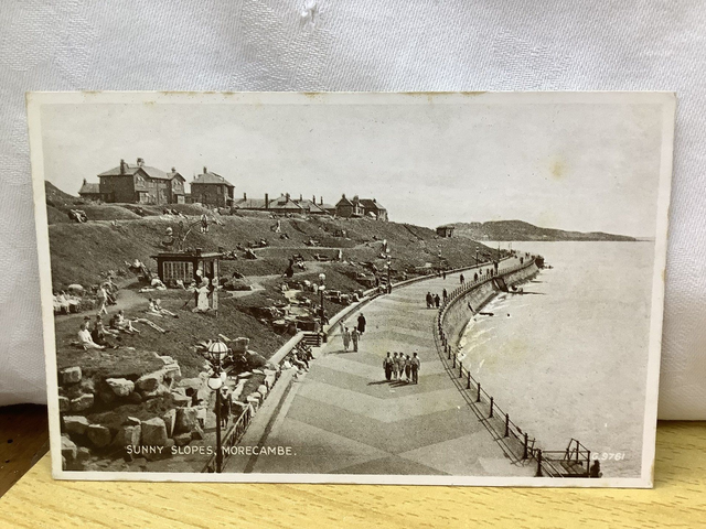 Morecambe, Sunny Slopes, Lancashire, Valentine&#039;s Photo Brown Vintage Postcard Our Ref No. R753 £2.50