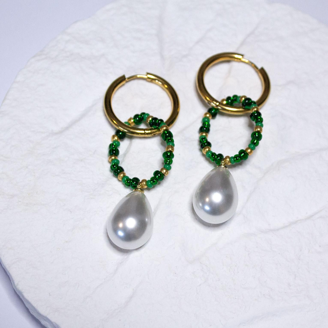 Pearls & Beads (zelena)