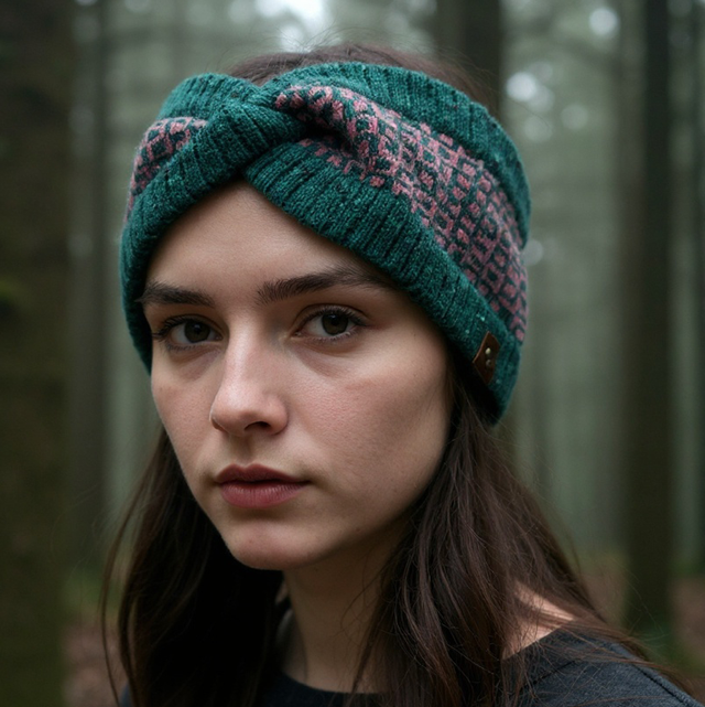 Soft Merino Wool Handmade Headband (Colour: Saltwater Taffy)