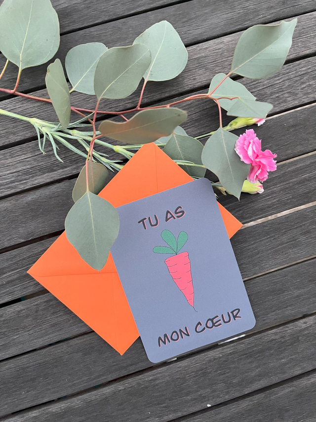 Carte de vœux &quot;Carotte&quot;