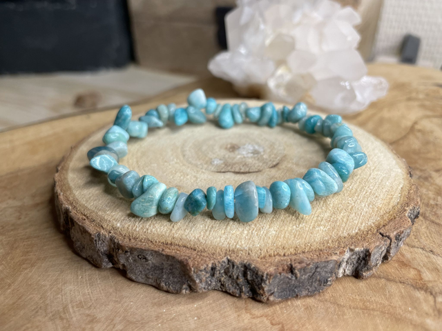 Bracelet chips AMAZONITE