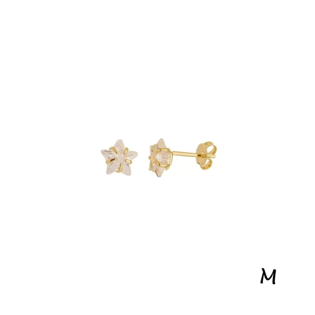 Brinco Zircônia Estrela Médio : BRF 344 