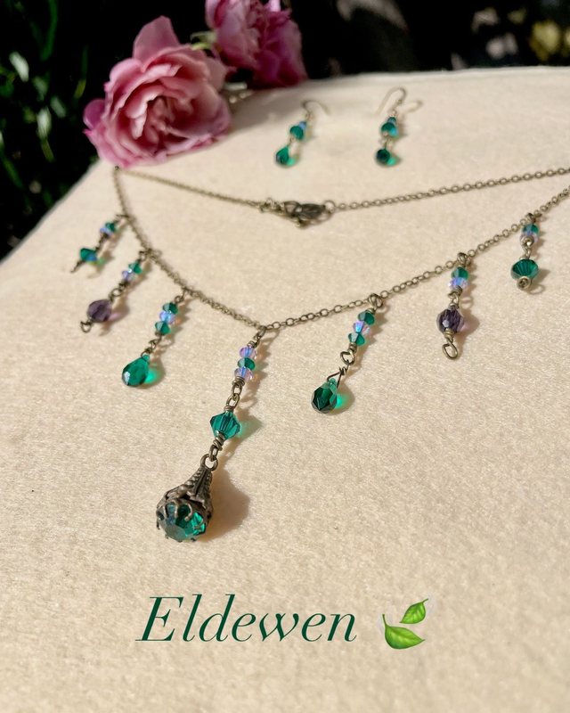 Parure collier et boucles "Edelwen"