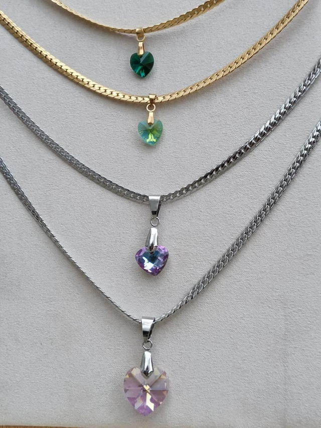 Collier cœur Cristal 