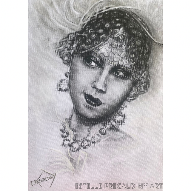 « J’ai deux amours… », Josephine, Fusain Charcoal