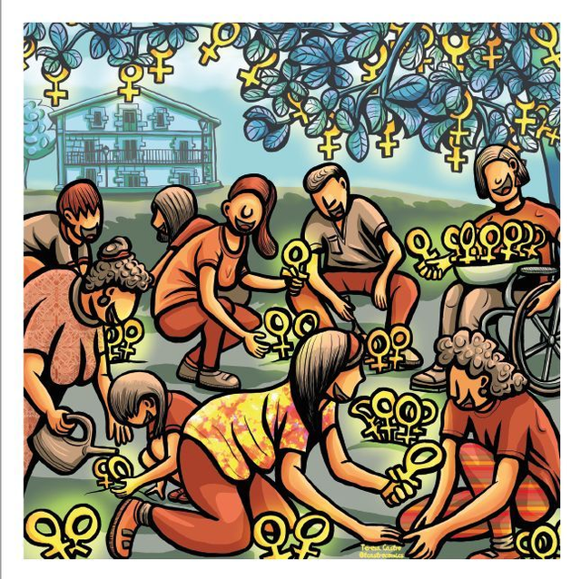 Violencias machistas - Ilustración Distrito Este Donostia-San Sebastián