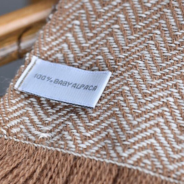 Herensjaal 100% baby alpaca 180 cm x 35 cm