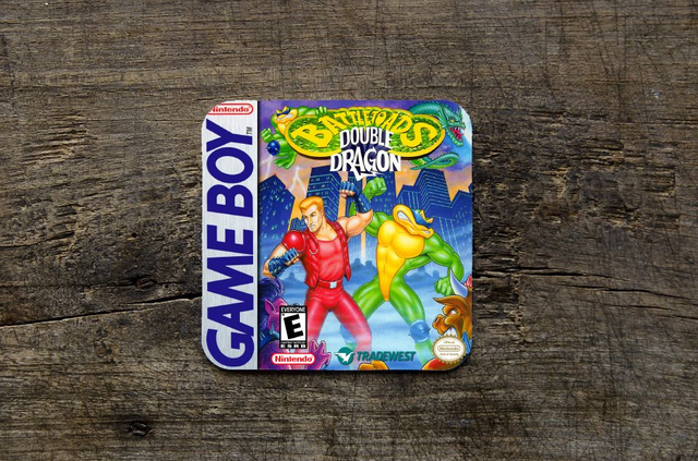 Nintendo Gameboy Battletoads &amp; Double Dragon Printed MDF Coaster