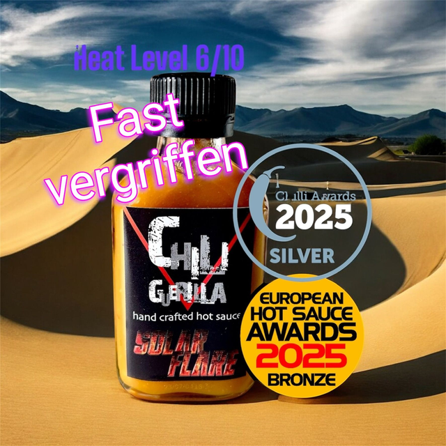 "Solar Flare" Chiliguerilla Hand Crafted Hot Sauce 100ml. 13,95€/100ml 