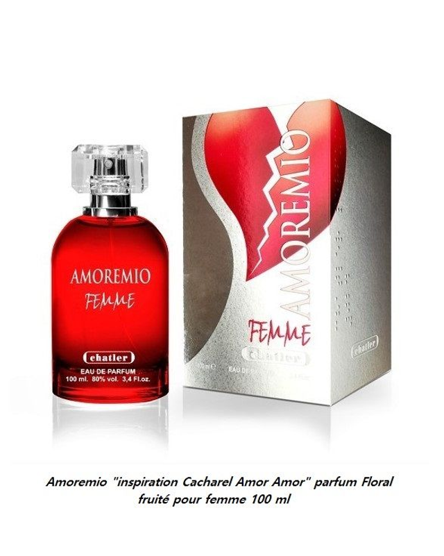 Amoremio " inspiration Cacharel Amor Amor " parfum Floral fruité pour femme 100 ml.