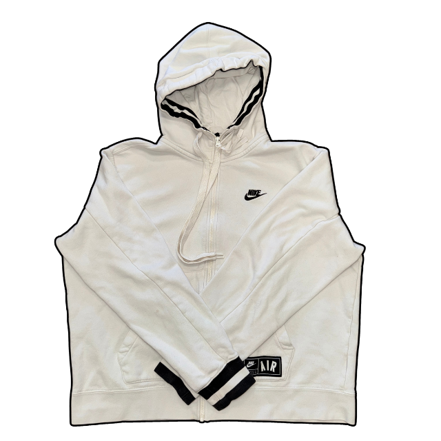 Nike Club Zip-Up Hoodie White - L