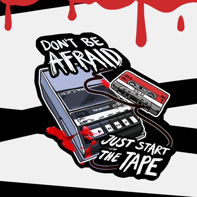 Sticker Just start the tape