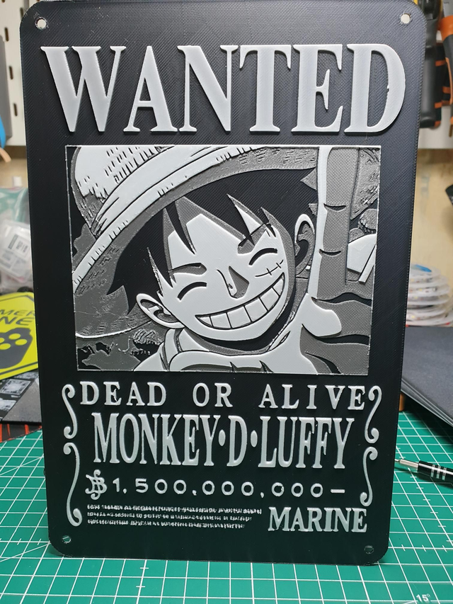 Plaque déco one piece lufy 160x240
