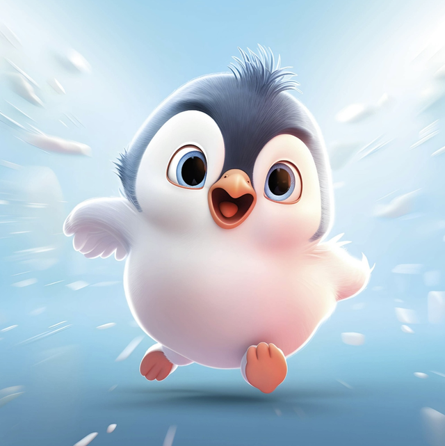 French Terry Panel 25x25 Pinguin 