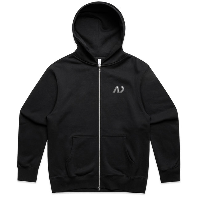 Men&#039;s Faded Zip Hoodie - Black