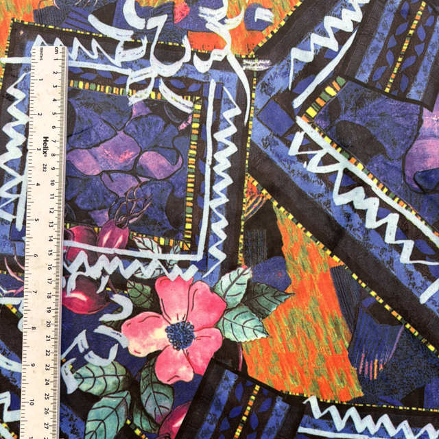 Blue Abstract Velvet