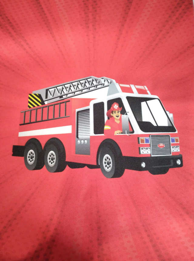 Panneau Camion de pompier en polyester imperméable 36x48cm