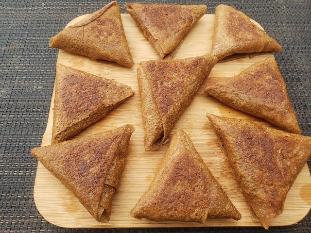 6 samoussas de sarrasin garnis