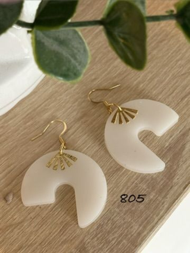 🤍 Boucles d’oreilles "Luna Épure" - Réf. 805