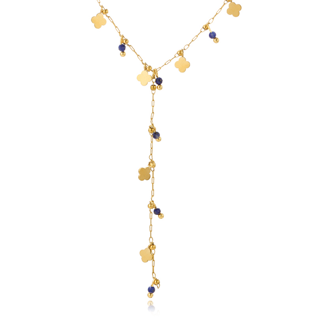 Collier perle et trèfle 