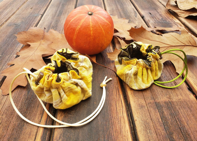 Pochette bourse -- Jaune carreau