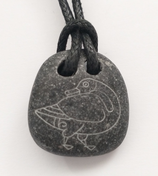Pebble Pendant - Pictish Bird