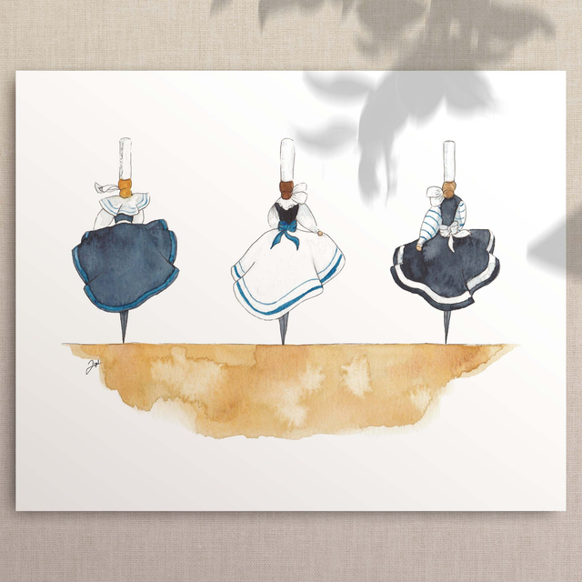 Affiche 40x50 - Bigoudène - Les Triplettes