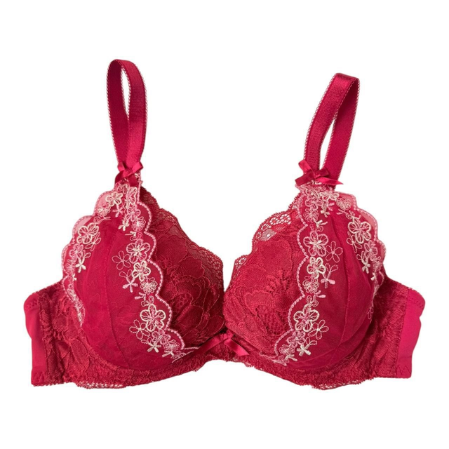Red embroidered Japanese Bra UK 32B  