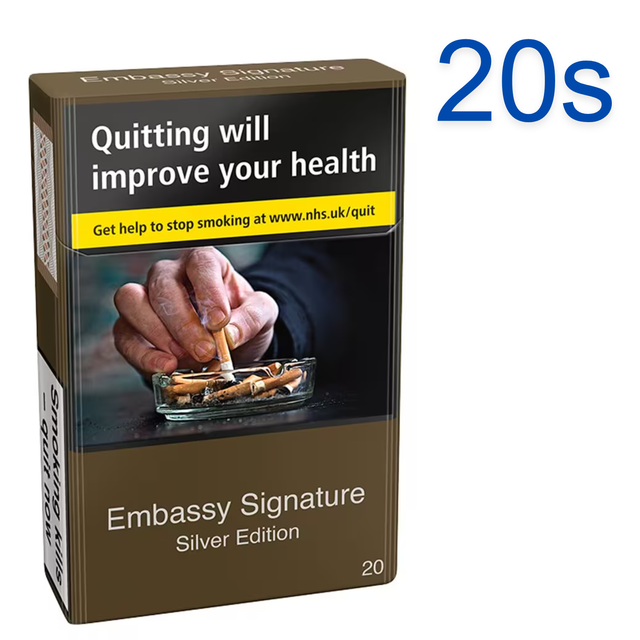 Embassy Signature Silver Cigarettes, 20s