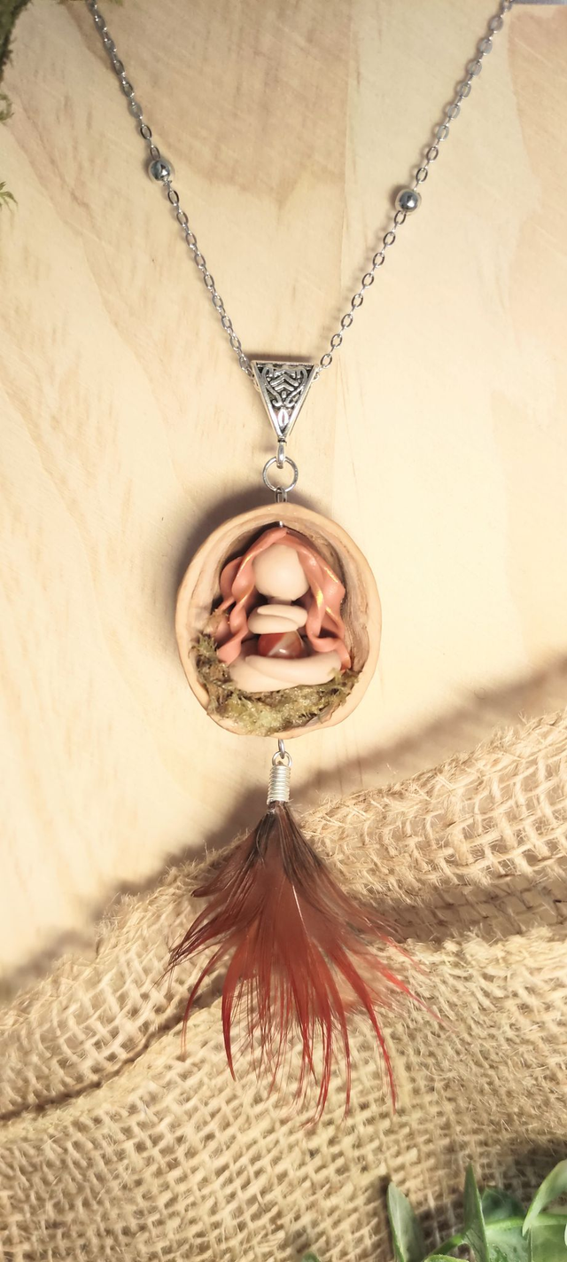 🔥 Collier talisman – La Gardienne du Feu Intérieur 🔥