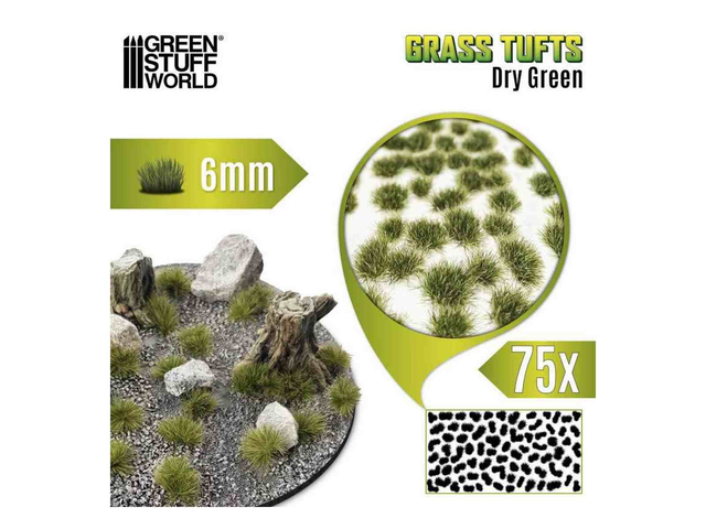 Touffes d'herbe - Tuft 6 mm - Vert Sec GSW 10670