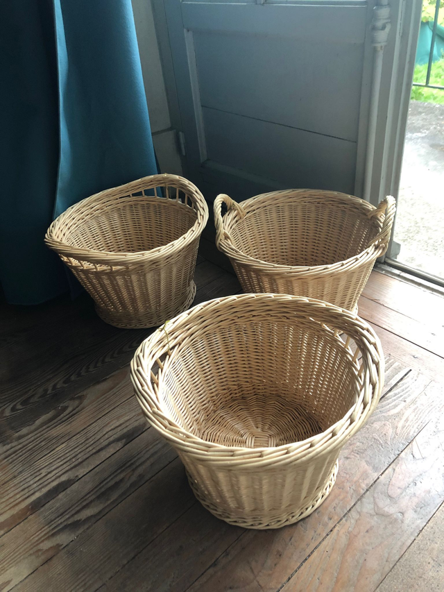 Panier rond avec passe-doigts