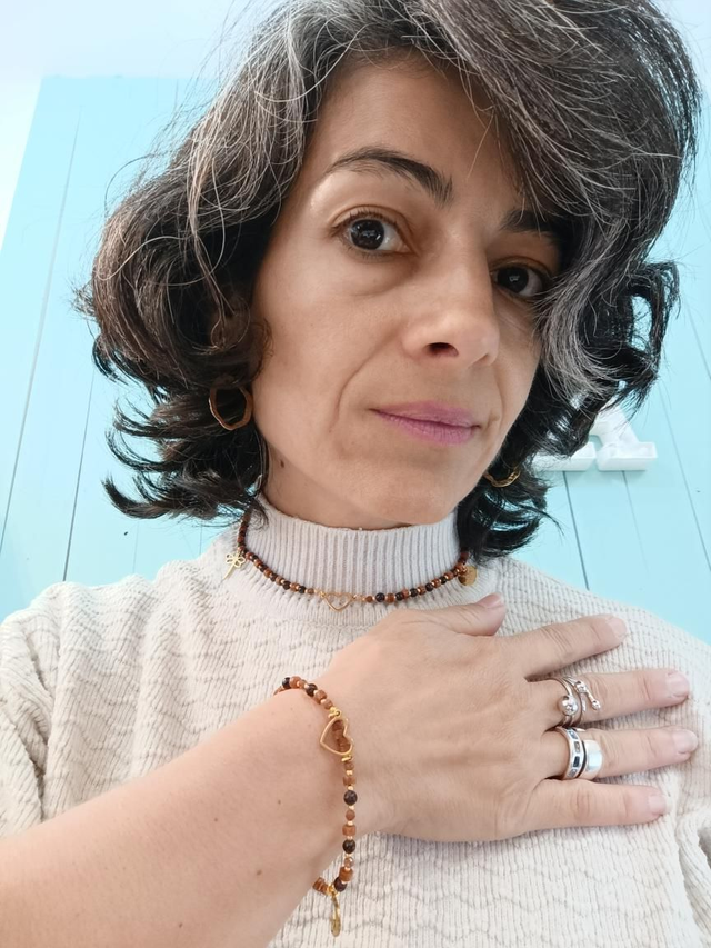 Conjunto pulsera y gargantilla piedras naturales 