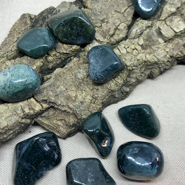 Pierre roulée Agate mousse 