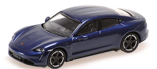 Porsche Tycan Turbo S 2019 Dark blue met. Minichamps 1:87