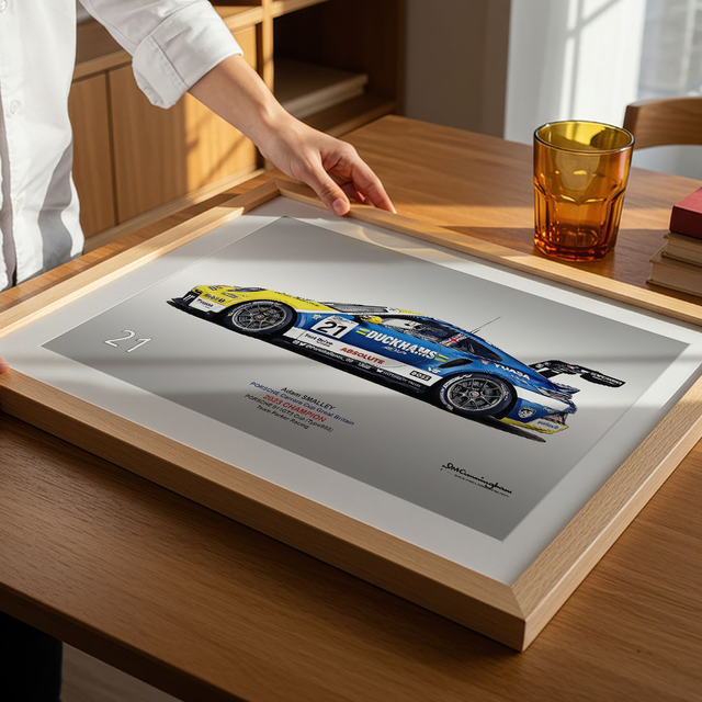 C231212 Porsche 992GT3Cup PCCGB23 Champion Team Parker Racing #21 Side