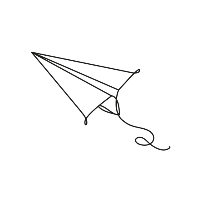 Lot de stickers papier &quot;Avion papier&quot; - Personnalisable