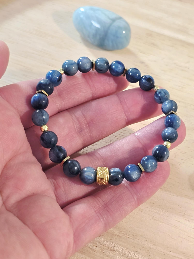 Bracelet Cyanite bleue 0,8 cm