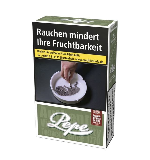 Zigaretten 63 | Pepe Rich green L-Box 20 Stk.
