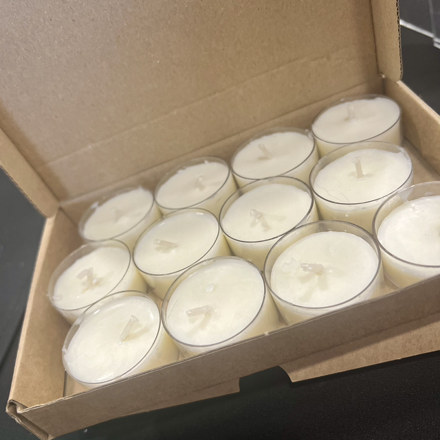Box of Unscented Soy Wax Tealights 