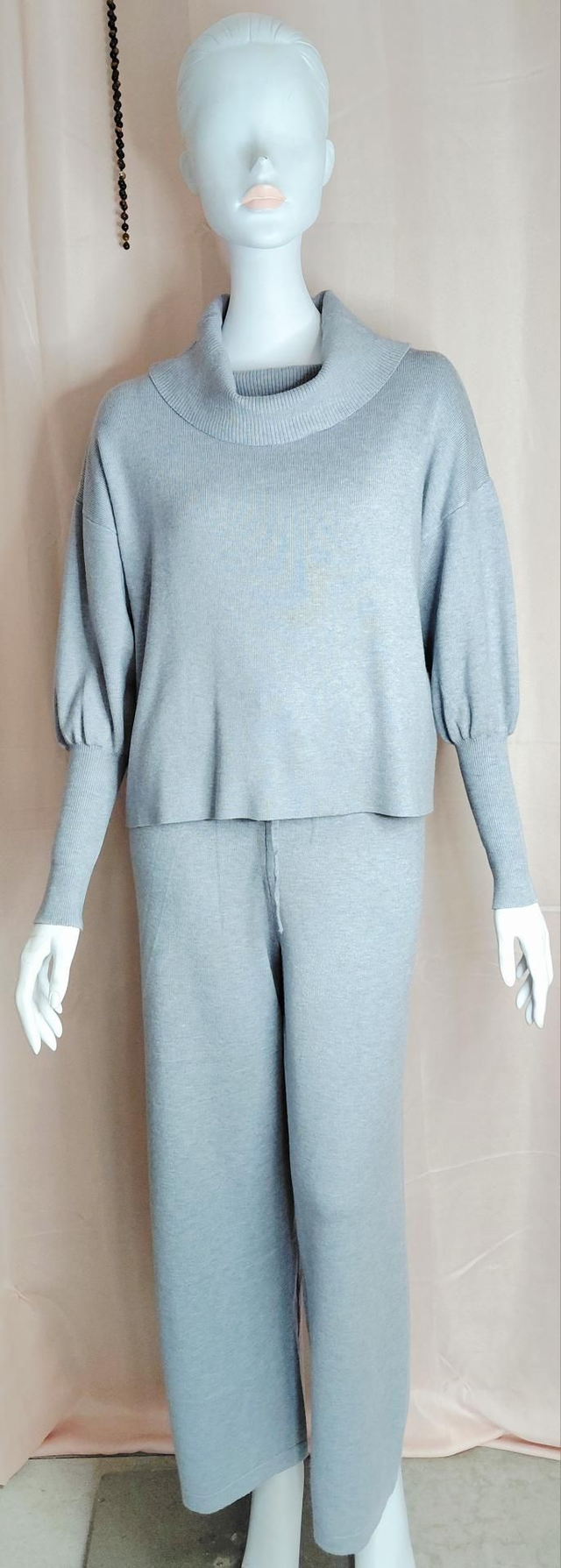  🌈 Ensemble Gris Col Roulé Effet Seconde Peau Femme Chic Elégant Confort et Très Doux pour Tous les Jours 🌈