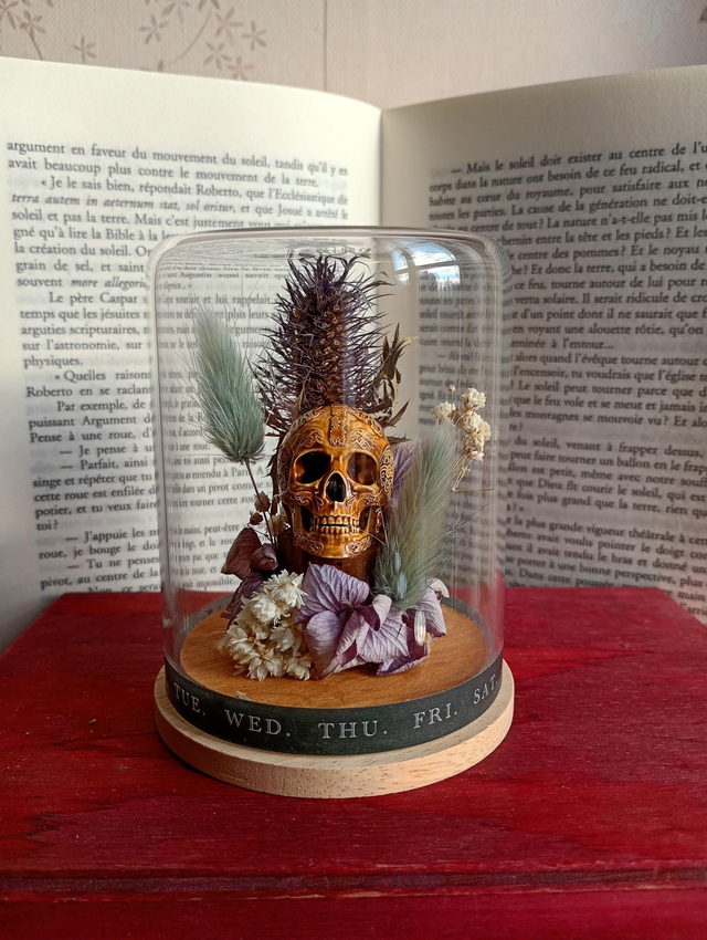 D14 mini crâne bleu