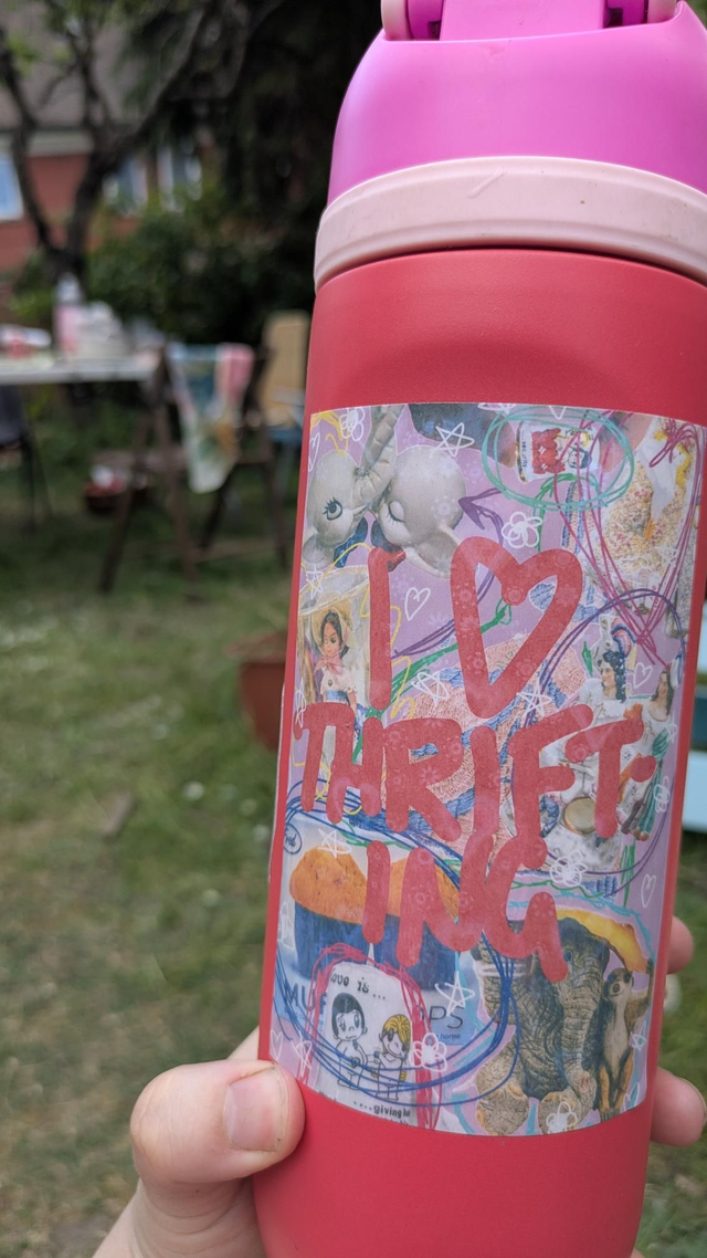 I Heart Thrifting Holographic Sticker