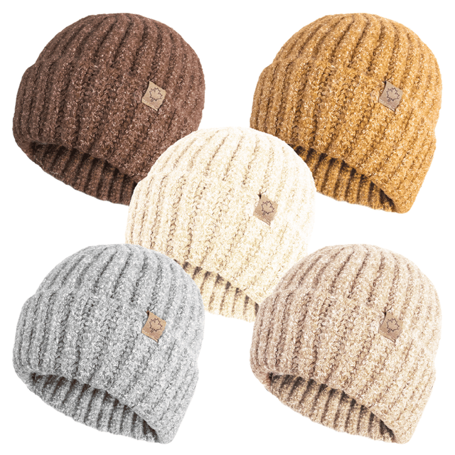 Ladies Supersoft Rib Knit Hat With Wool - Various Colours
