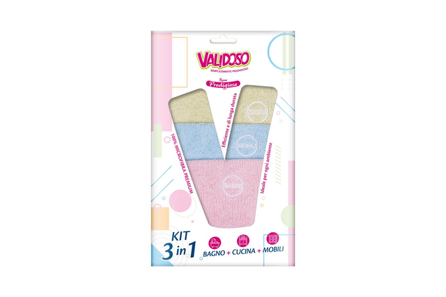 VALIDOSO PANNI MICROFIBRA KIT 3IN1(BAGNO+CUCINA+MOBILI)