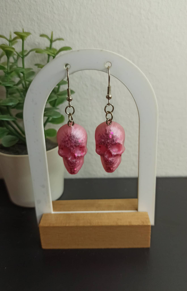 Boucle d&#039;oreille tête de mort (430)