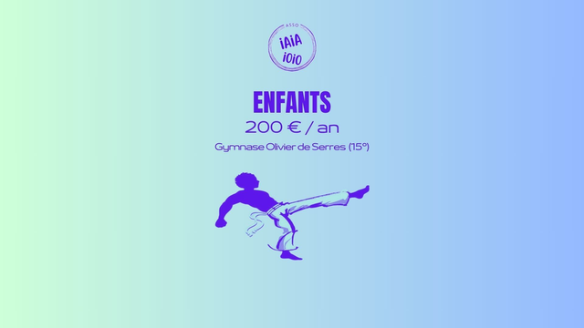 Inscription annuelle capoeira enfants