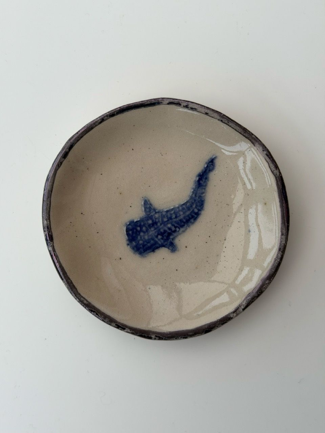 ENDANGERED - Sgraffito trinket with lustre