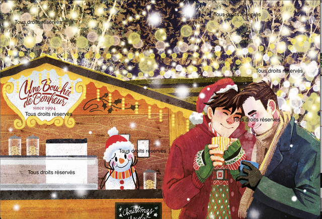 My Christmas Chocolate, illustration couleur, format paysage