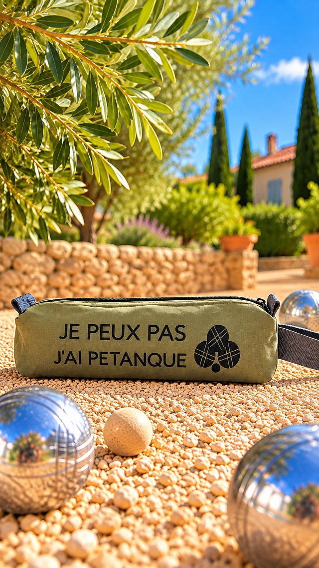 Sacoche pour boules de pétanque kaki
